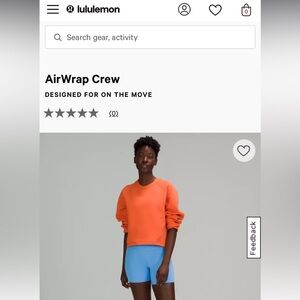 Lululemon AirWrap Crew